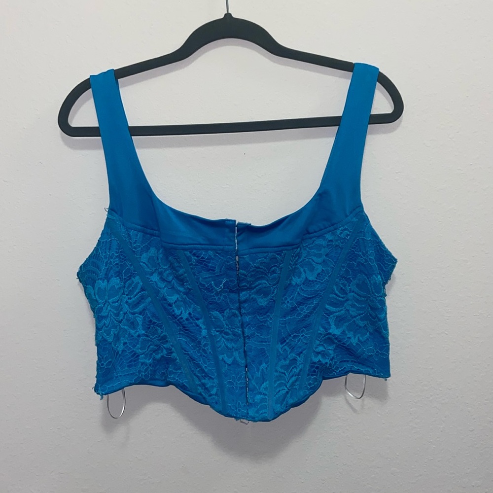 Princess Polly Blue Lace Corset